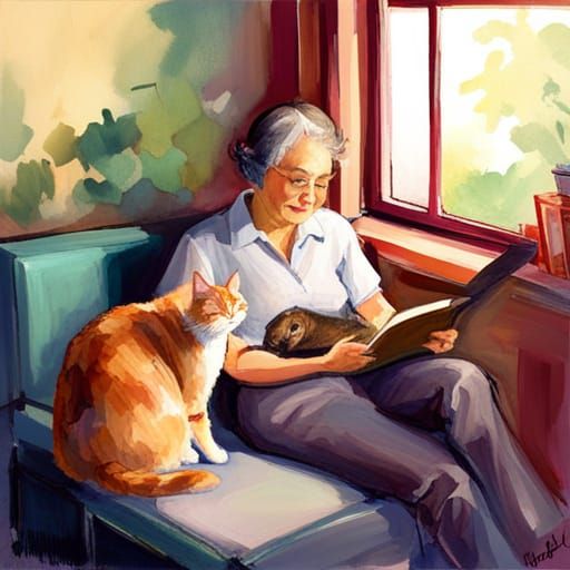 Cats and Human Share Heartwarming Embrace