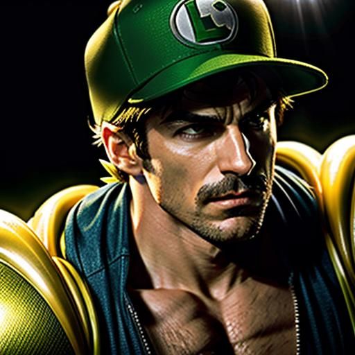 Super Saiyan Luigi with Electrifying Aura