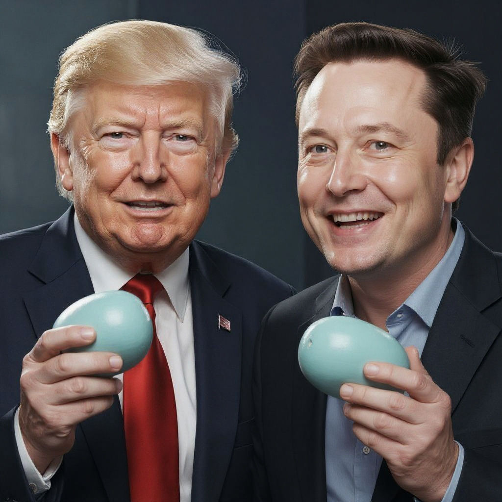 Anime-Style Figures Holding Blue Hotdog Bun