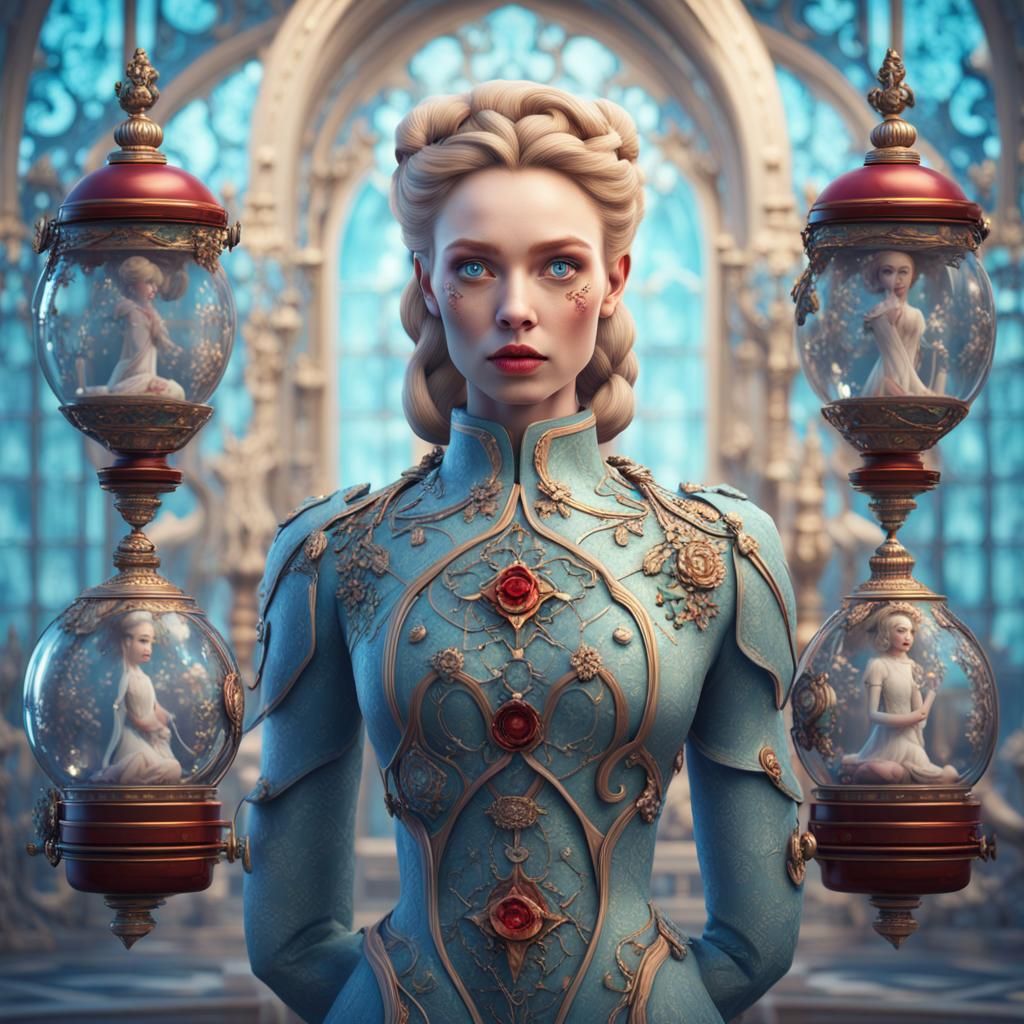 Nordic Doctor with Six Pack Abs in 3D Rendering