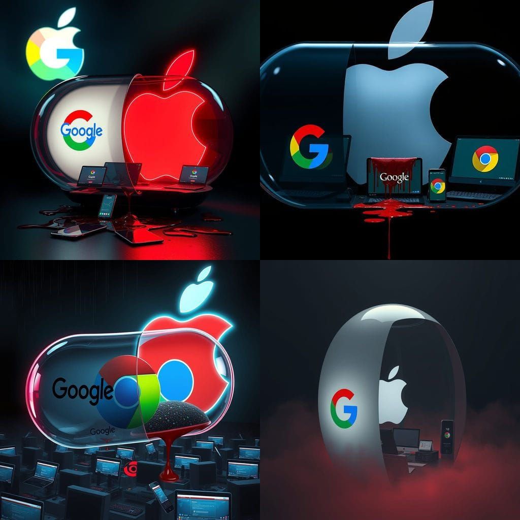 Google Chrome Capsule with Apple Logo