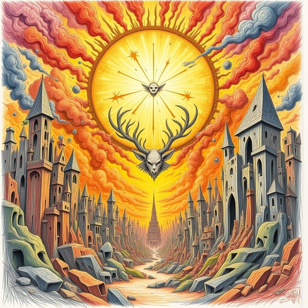 Cute Sun with a Charming Face in Vibrant Colors