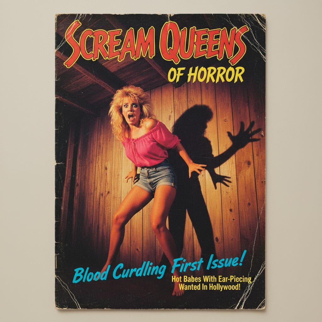 Scream Queens of Horror: Retro Magazine Cover