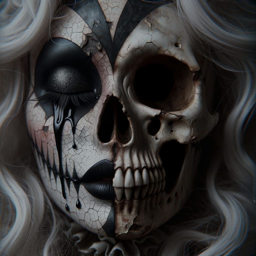 Skull Entity Behind Harlequin Mask