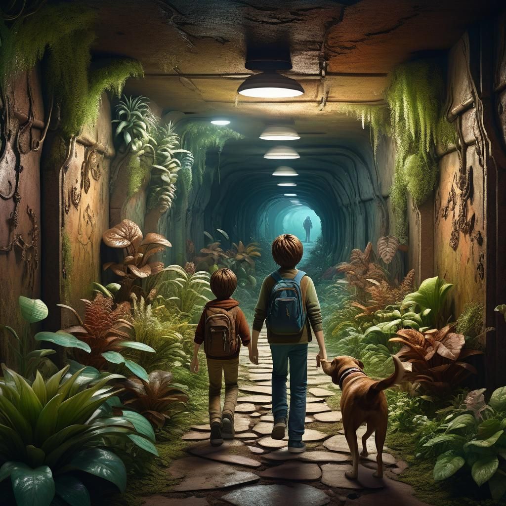 Children Explore Underground Gallery: Fantasy Concept Art