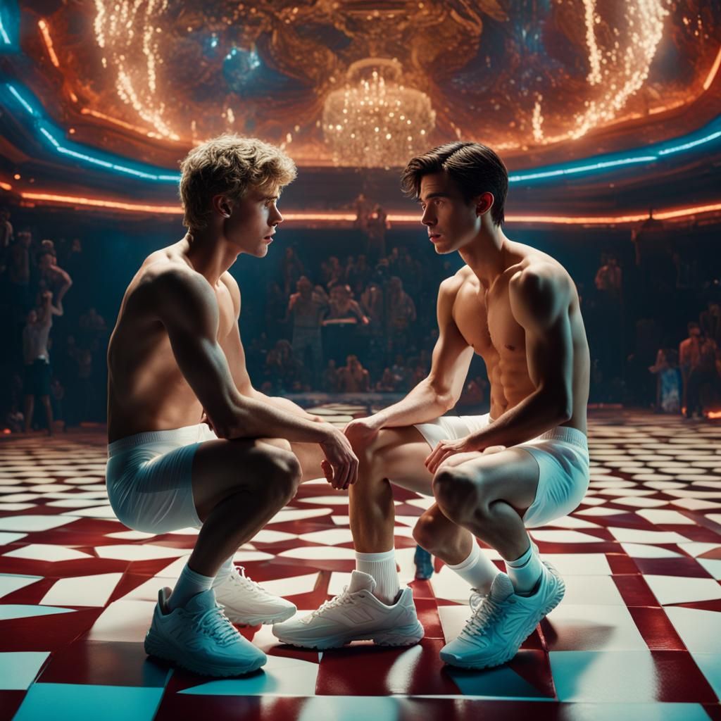 Kinky Gay Club Scene with Three Men