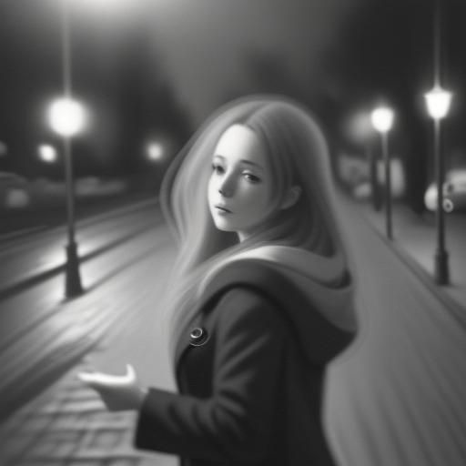 Old Black and White Monochromatic Portrait of Ophelia in Tor...