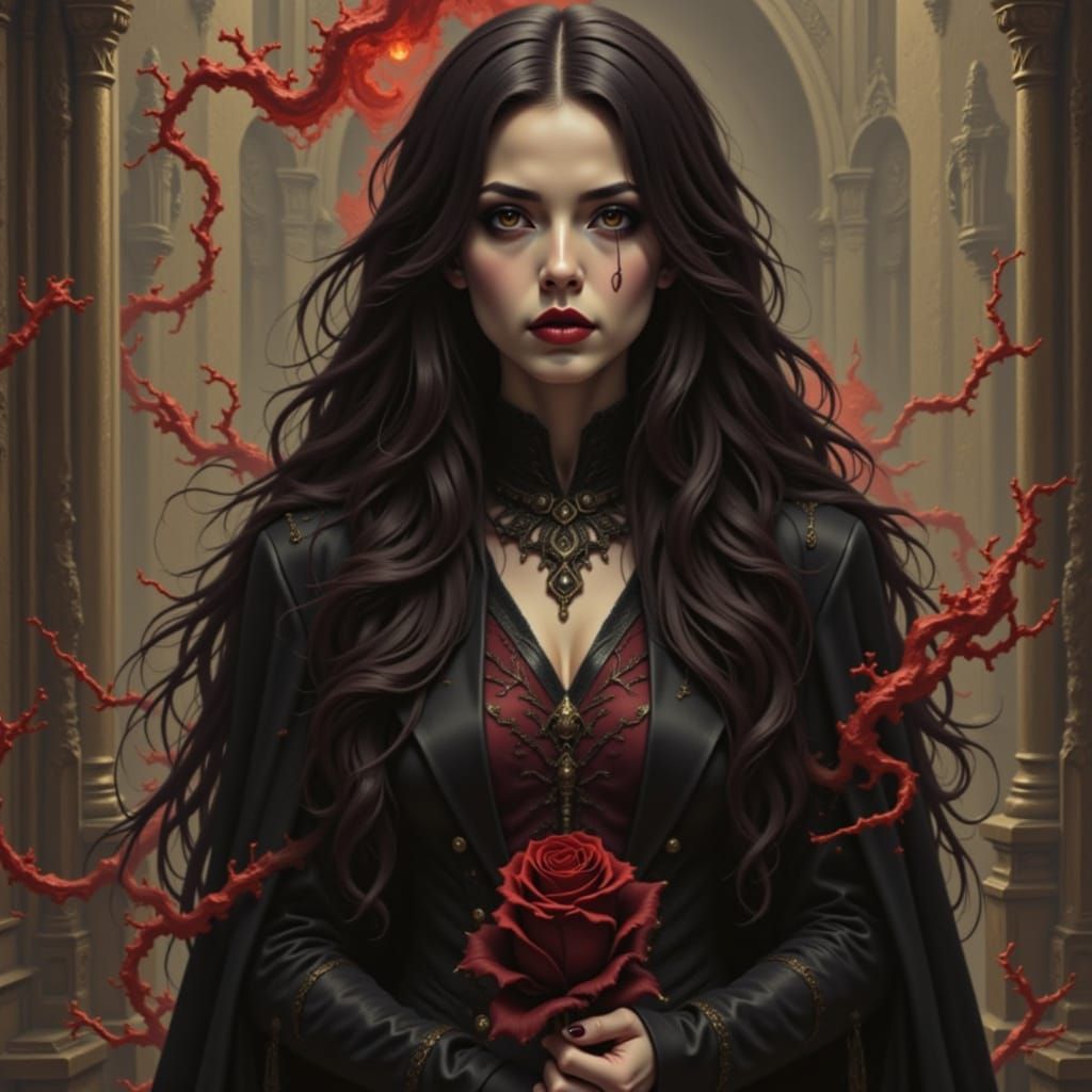 Demon Queen Leading Rebellion Behind Ether Veil