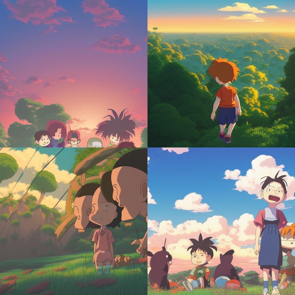 Rugrats in Studio Ghibli Anime Style