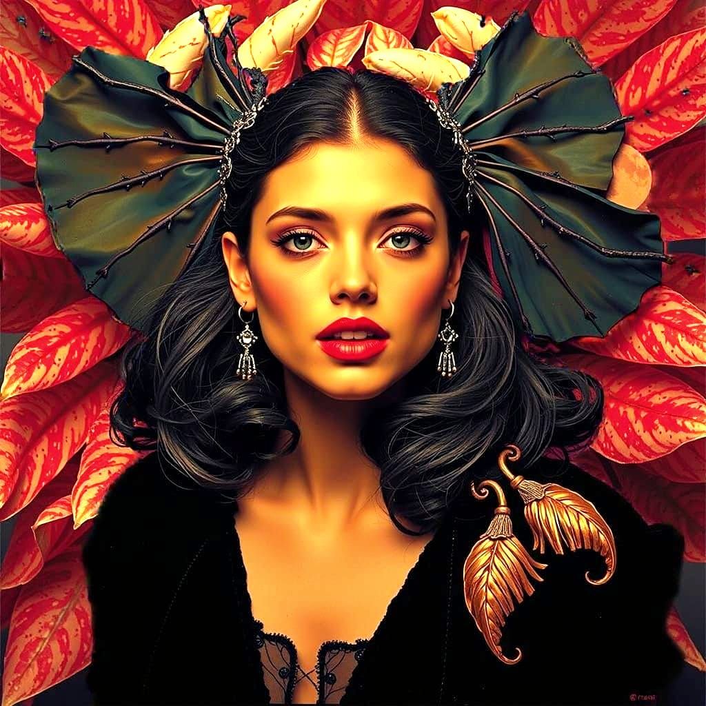 Perfect Chrysanthemum Unfurling Petals in Bokeh Background