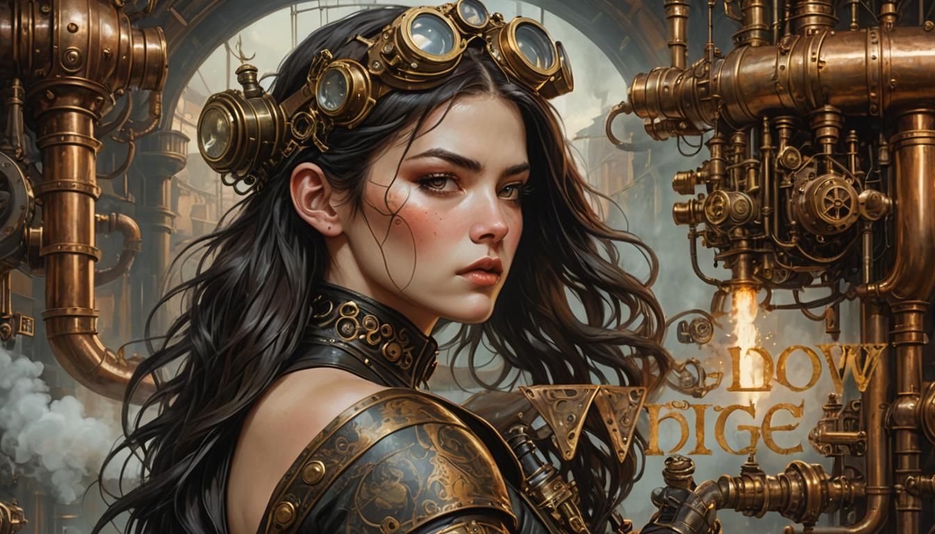 Steampunk Snow White with Brass Goggles