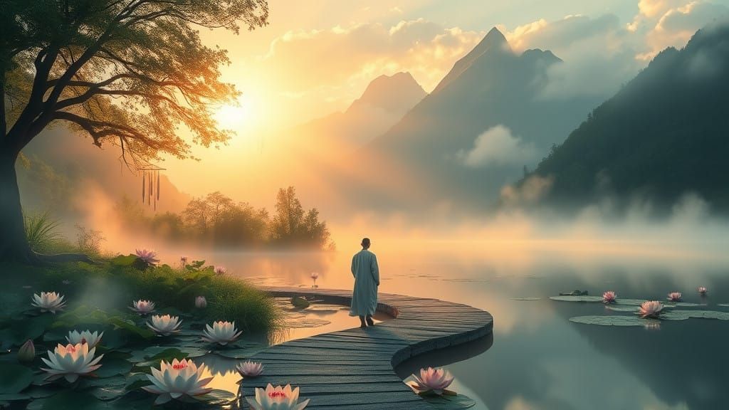 Dreamy Garden Scene in Enchanting Fantasy Style