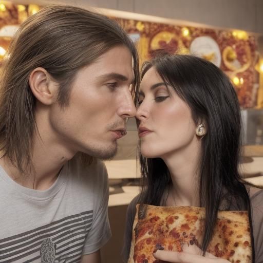 Surreal Kiss with Alien and Samsquanch