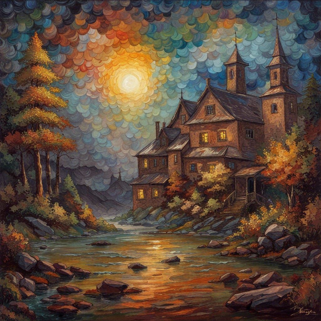 Cosmic Impressionism: Holographic Astral Illustration