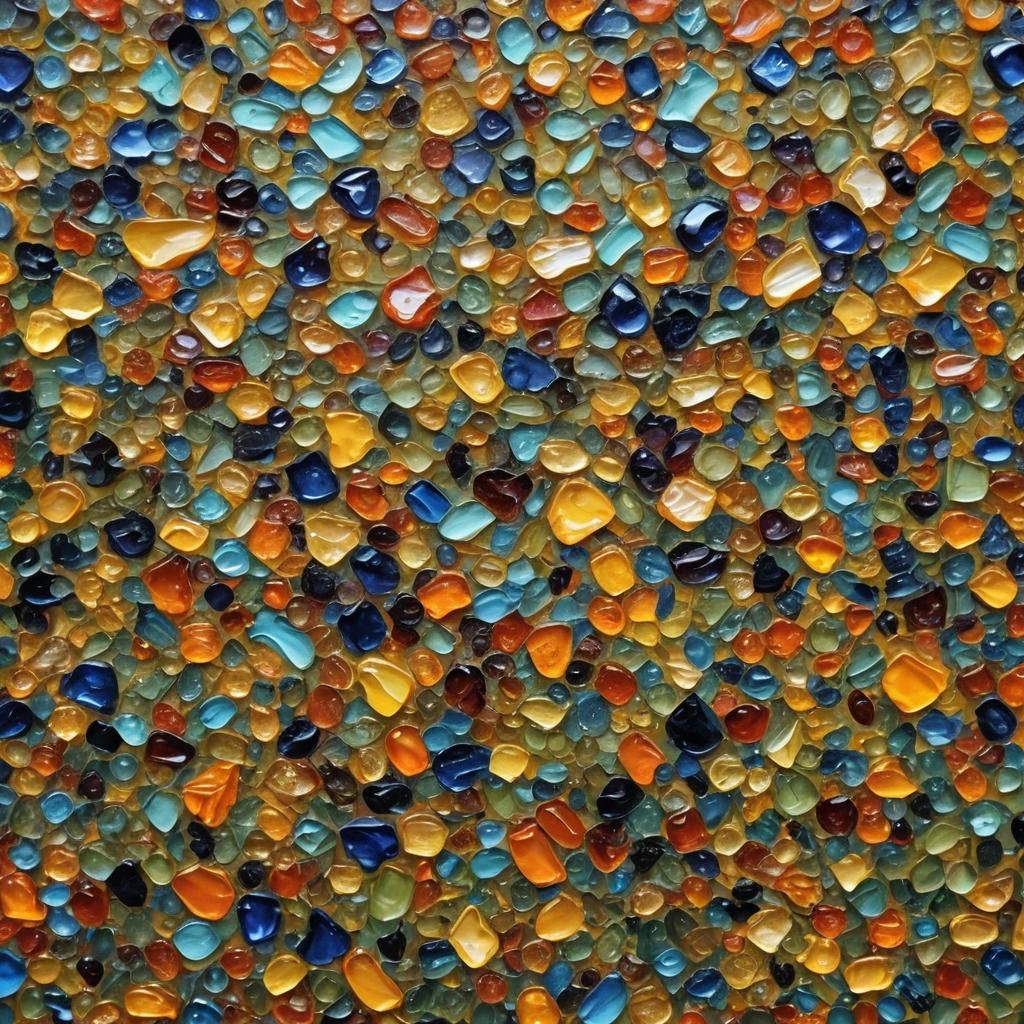 Baltic Amber in Expressionist Neo-Impressionism Style