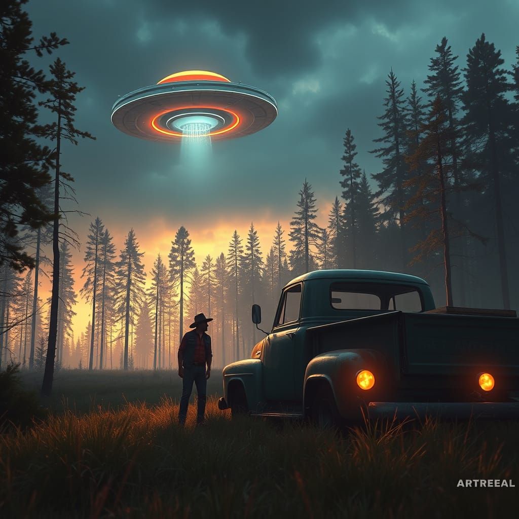 Redneck Discovers a Mysterious UFO in the Woods