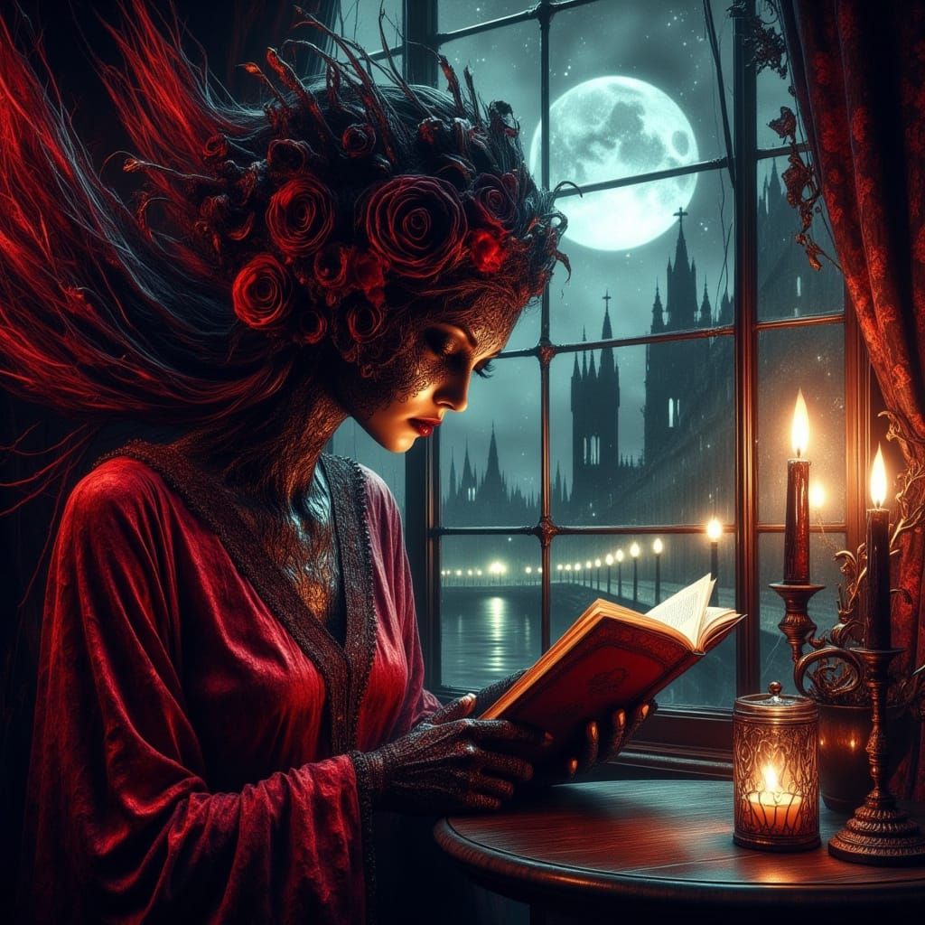 A Guardian of Mysticism Watches Over a Victorian-Era Maiden