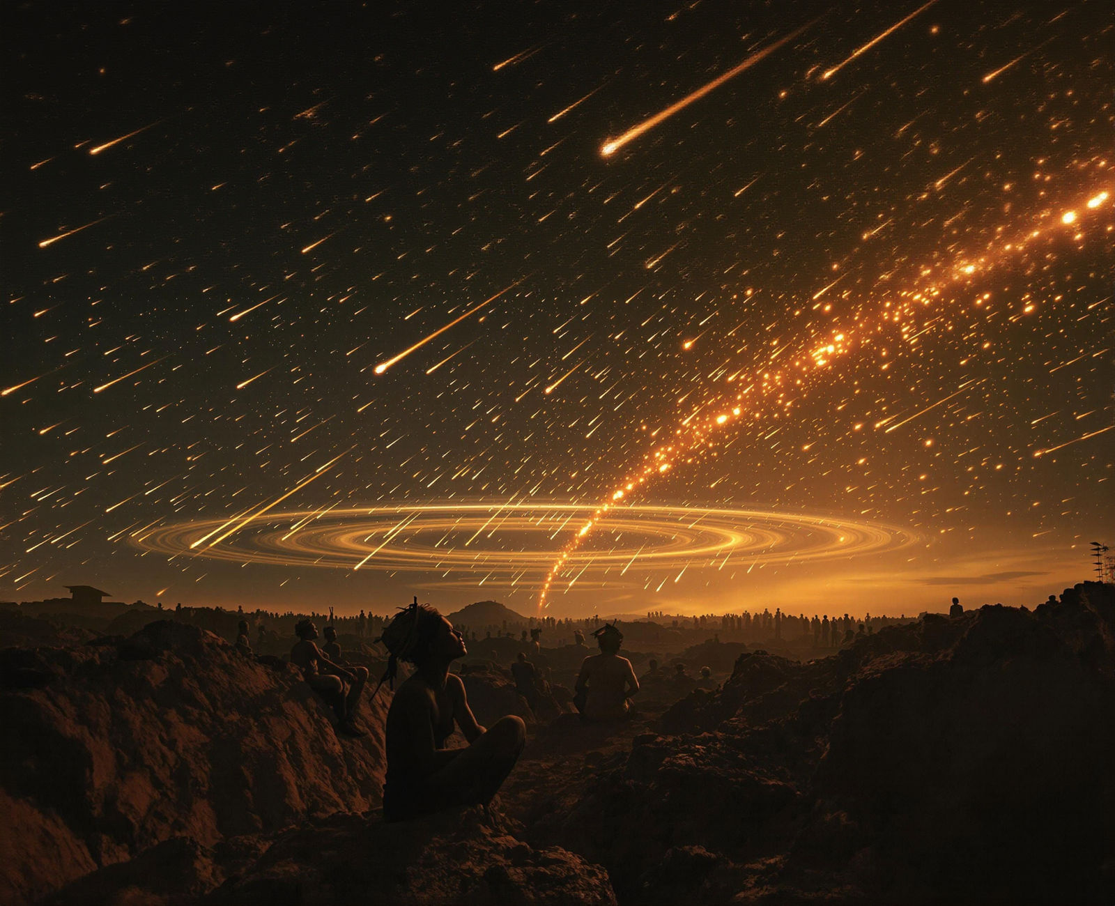 Cosmic Inferno: Third World Survivors in Meteor Shower