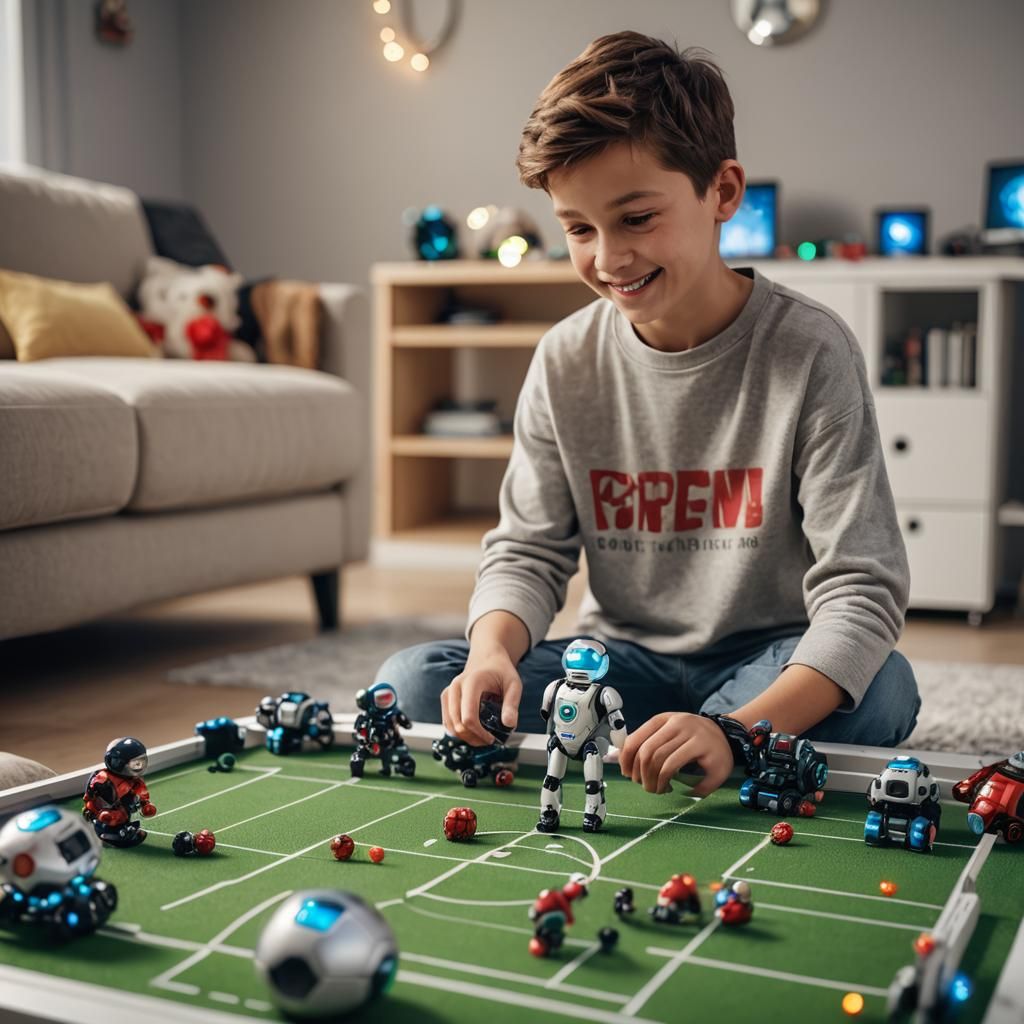 Futuristic Toy Football Field Delights Boy