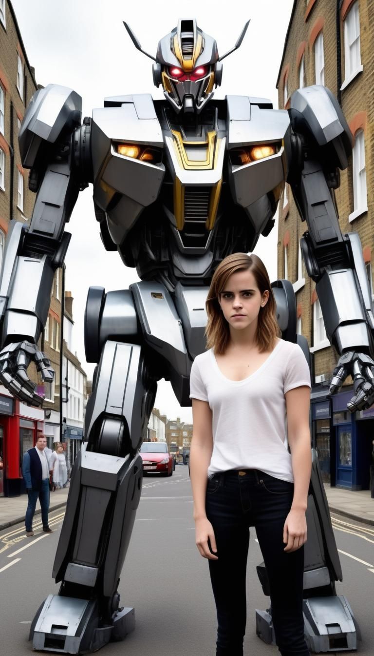 Emma Watson as Giant Steel Mecha Robot