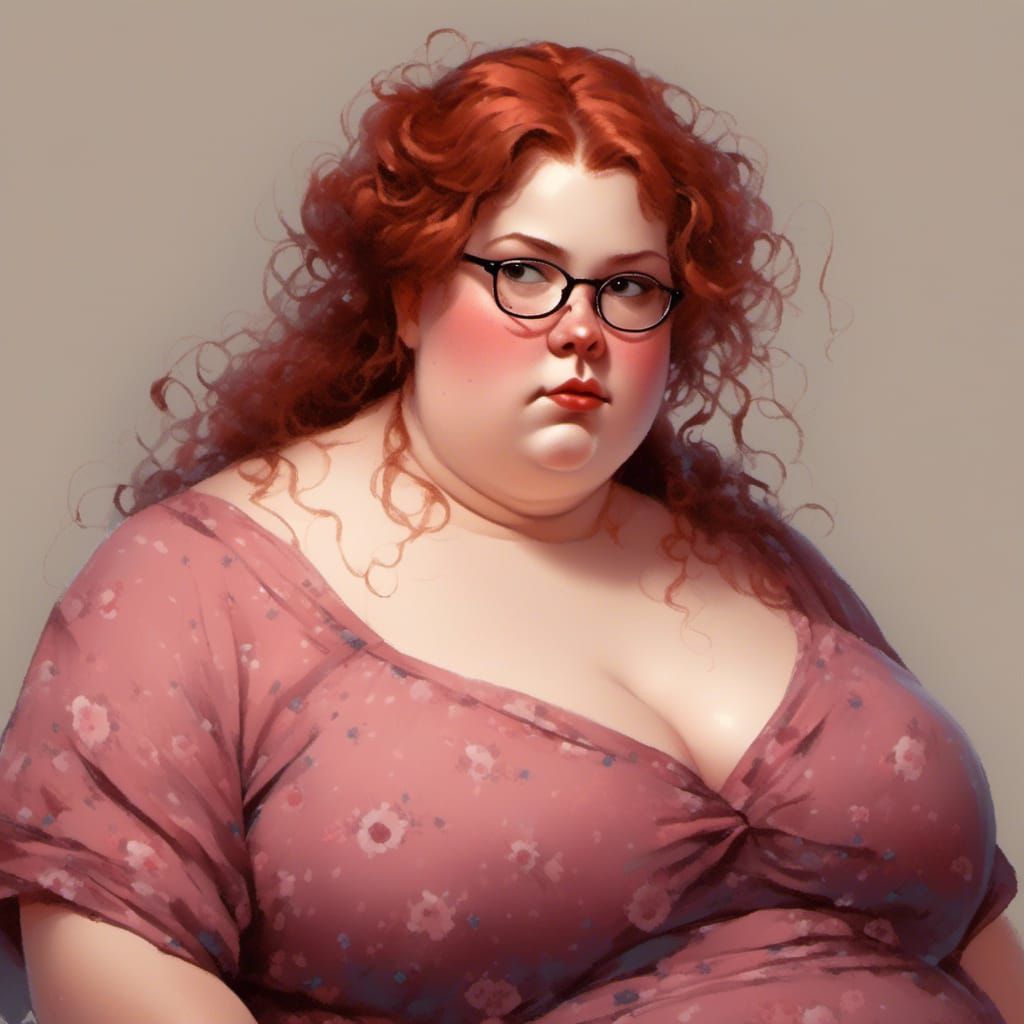 curvy bbw Cute. Nerdy. squinting eyes, close up