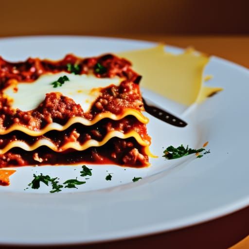 Delicious Lasagna in Professional Photography Style