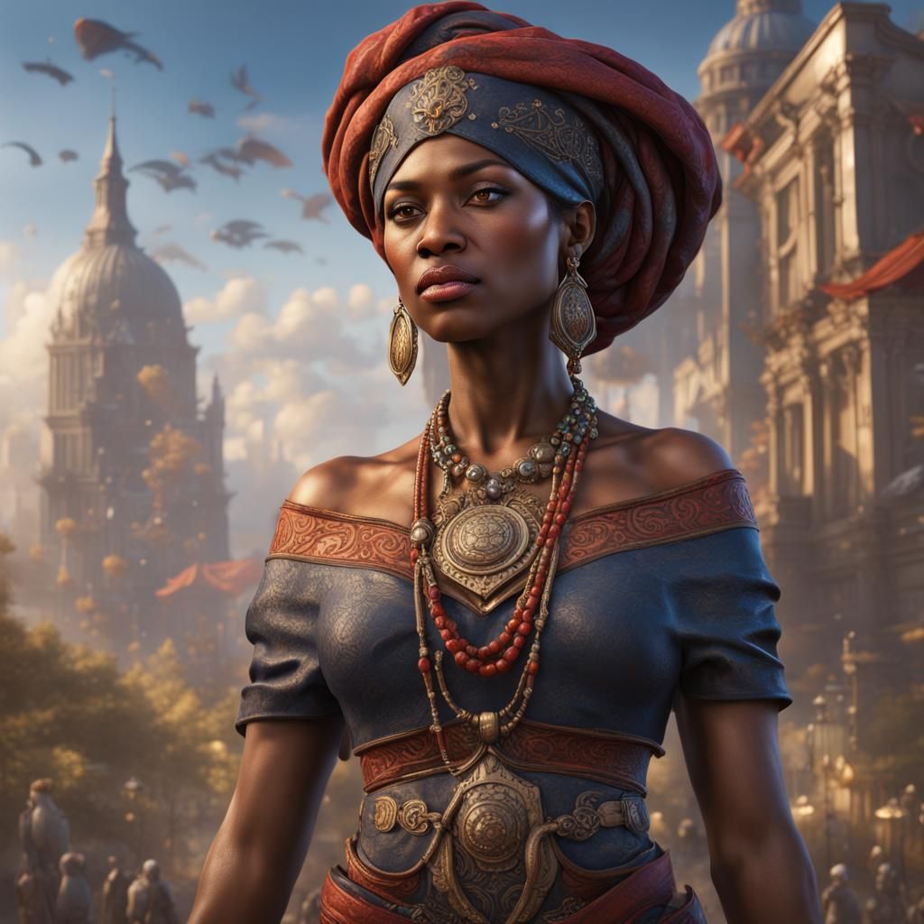 Symbolic Portrait of American Identity in Digital Art