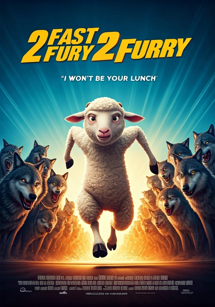 2 Fast 2 Furry Movie Poster Art