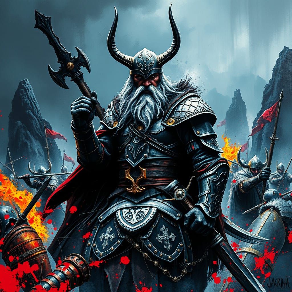 Mysterious Odin Battles Vikings in a Dark, Gritty, Urban Lan...