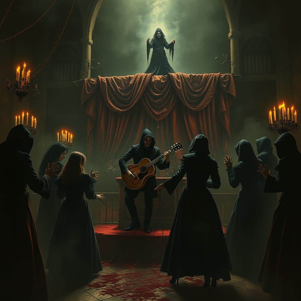 Gothic Dance in a Shadow Castle, Goya-esque