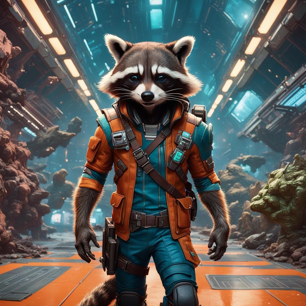Rocket Racoon Scene