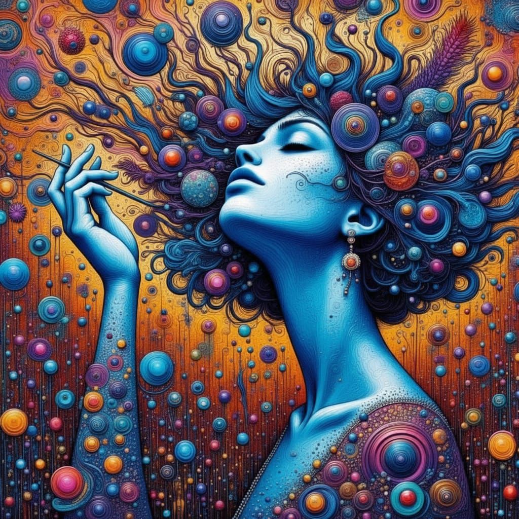 Feeling blue and loving it