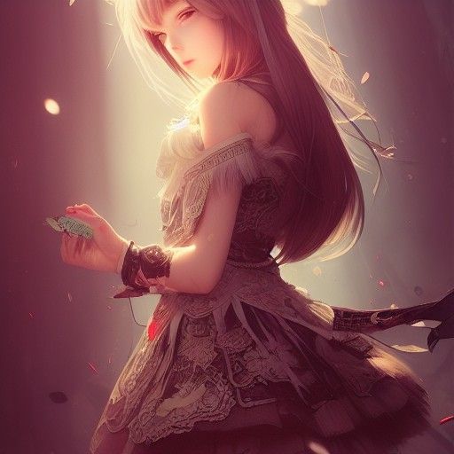 Beautiful Aidoru Girl in Hyper-Detailed Digital Illustration