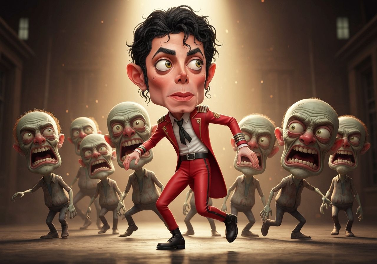 Michael Jackson Thriller Dance Caricature