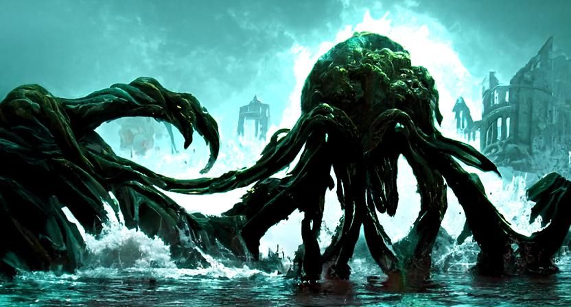 Cthulhu Rising: A Sinister Matte Painting