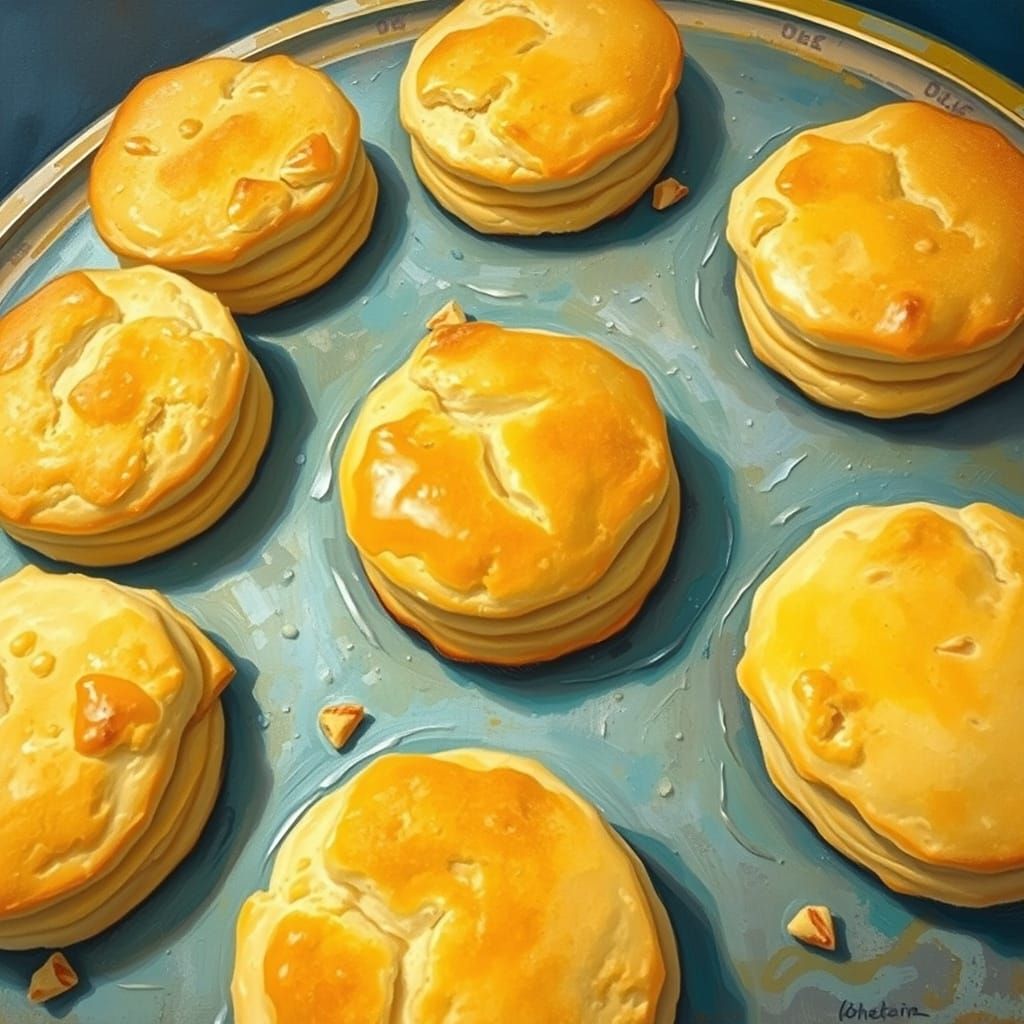 Impressionist Biscuits Masterpiece in Thick Gouache