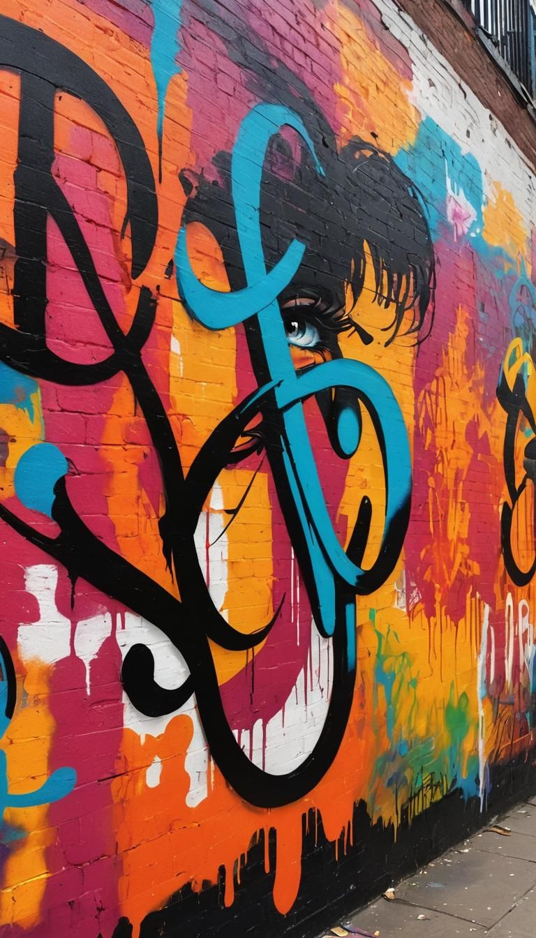 Cybernetic Muse: Iridescent Calligraphy in a Polychromatic D...