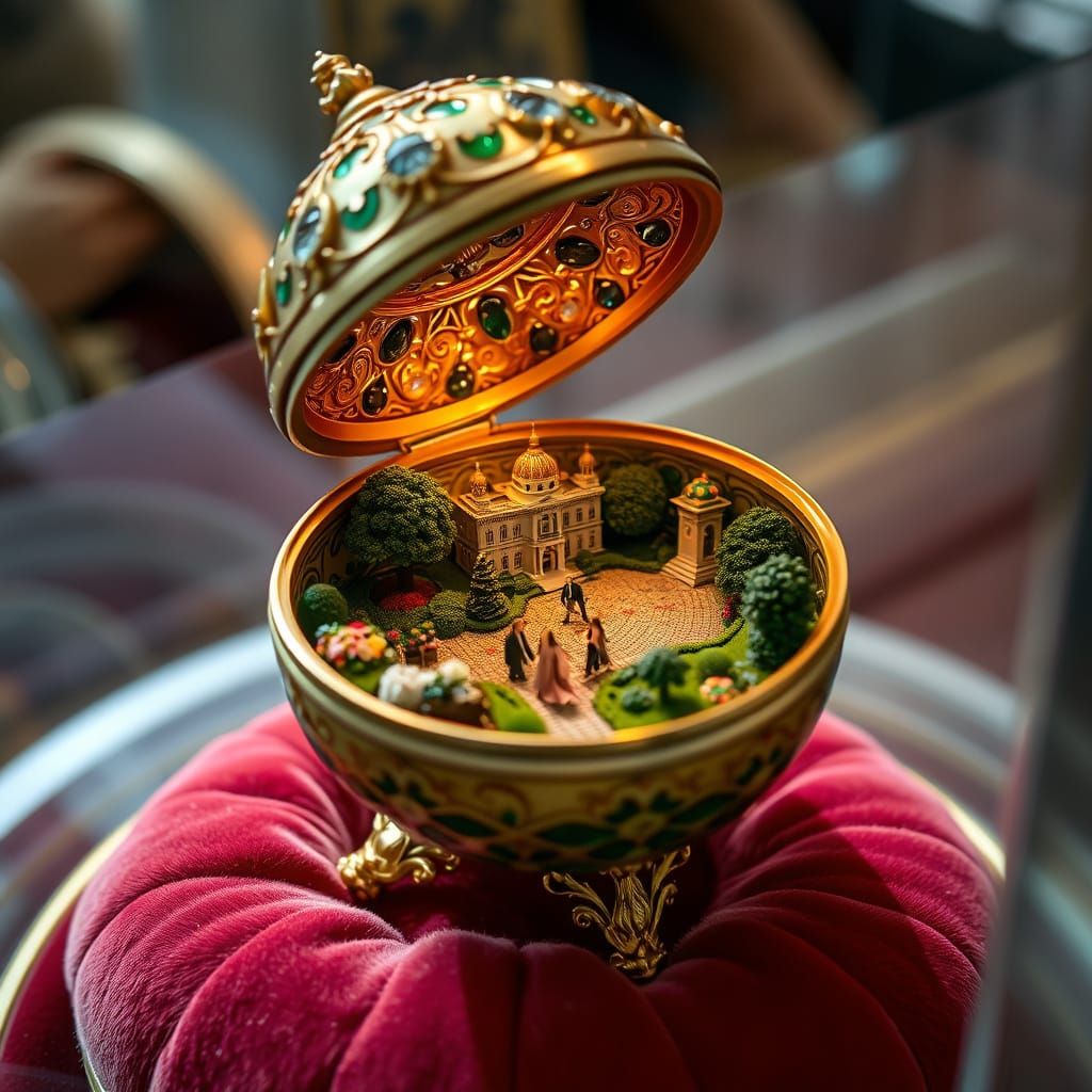 Realistic Fabergé Egg Reveals Miniature World
