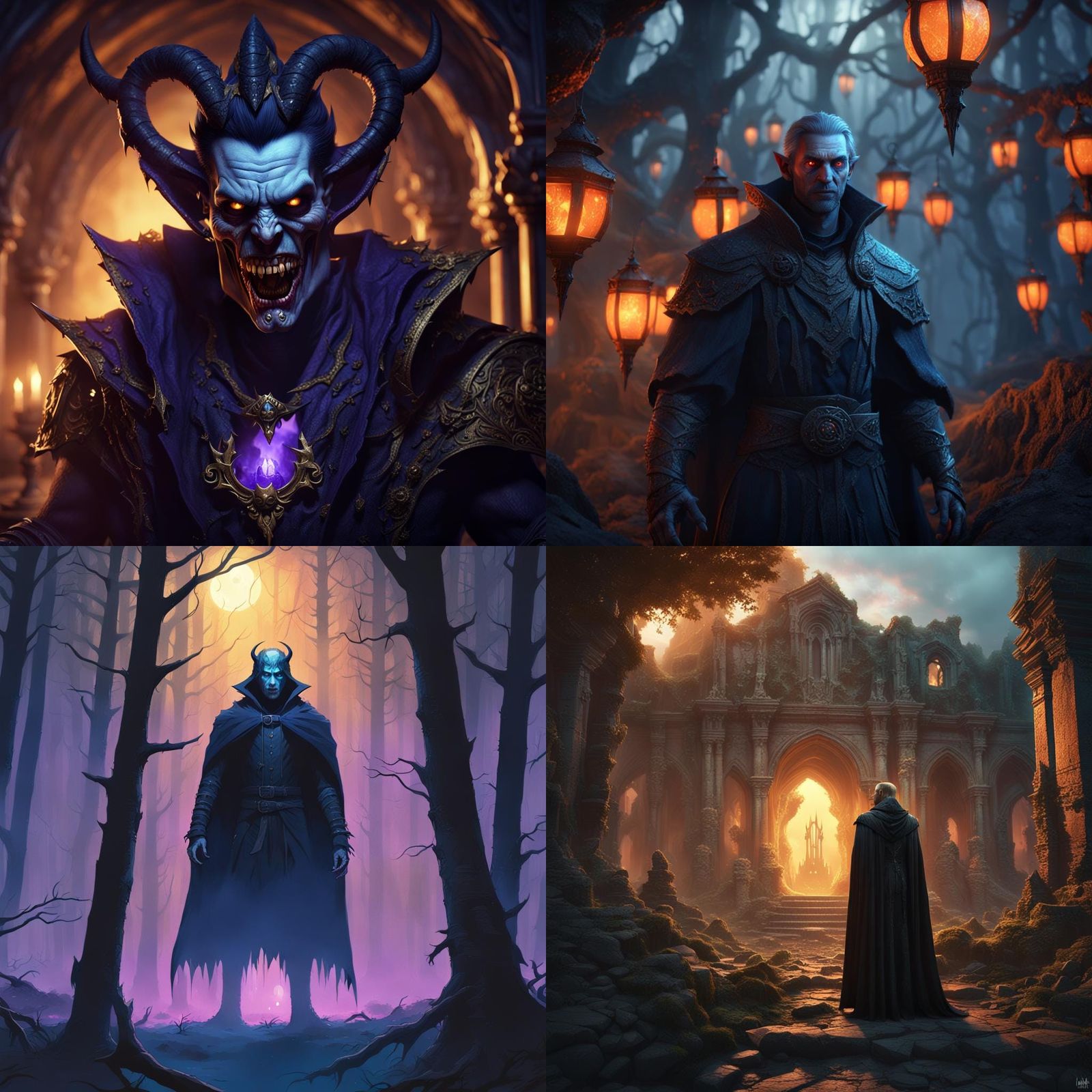 Detailed Vampire in a Fantasy Concept Art