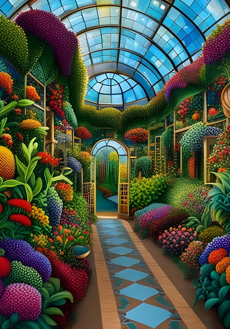 Solid Color Stone Tile Floor