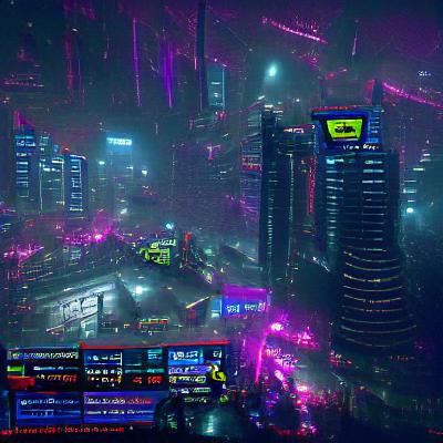 Cyberpunk Cityscape at Night in 8K Resolution