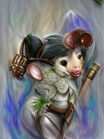 Mouse Rogue Portrait in Fantasy Style