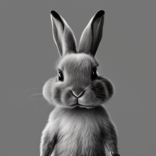 Exquisite Bunny in Suit: Digital Matte Painting