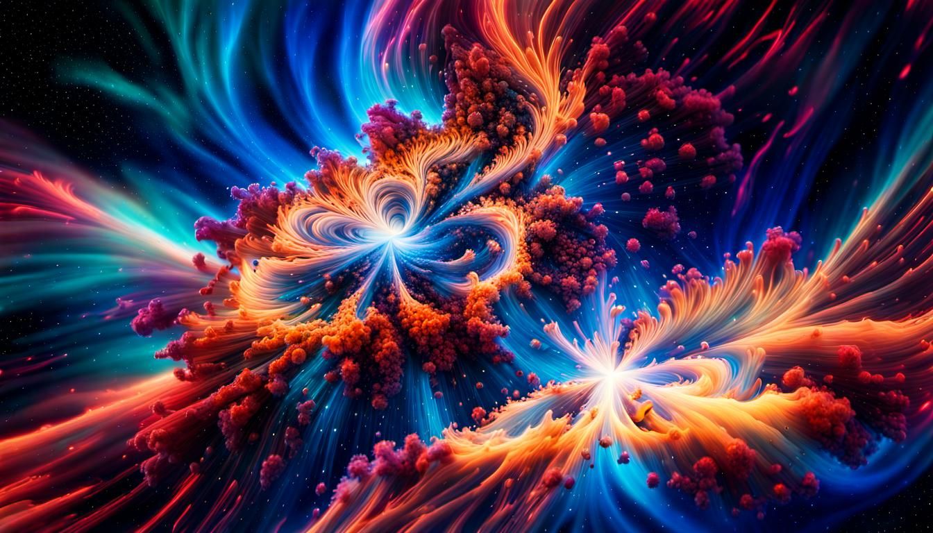 Surreal Astral Explosion in Deep Space