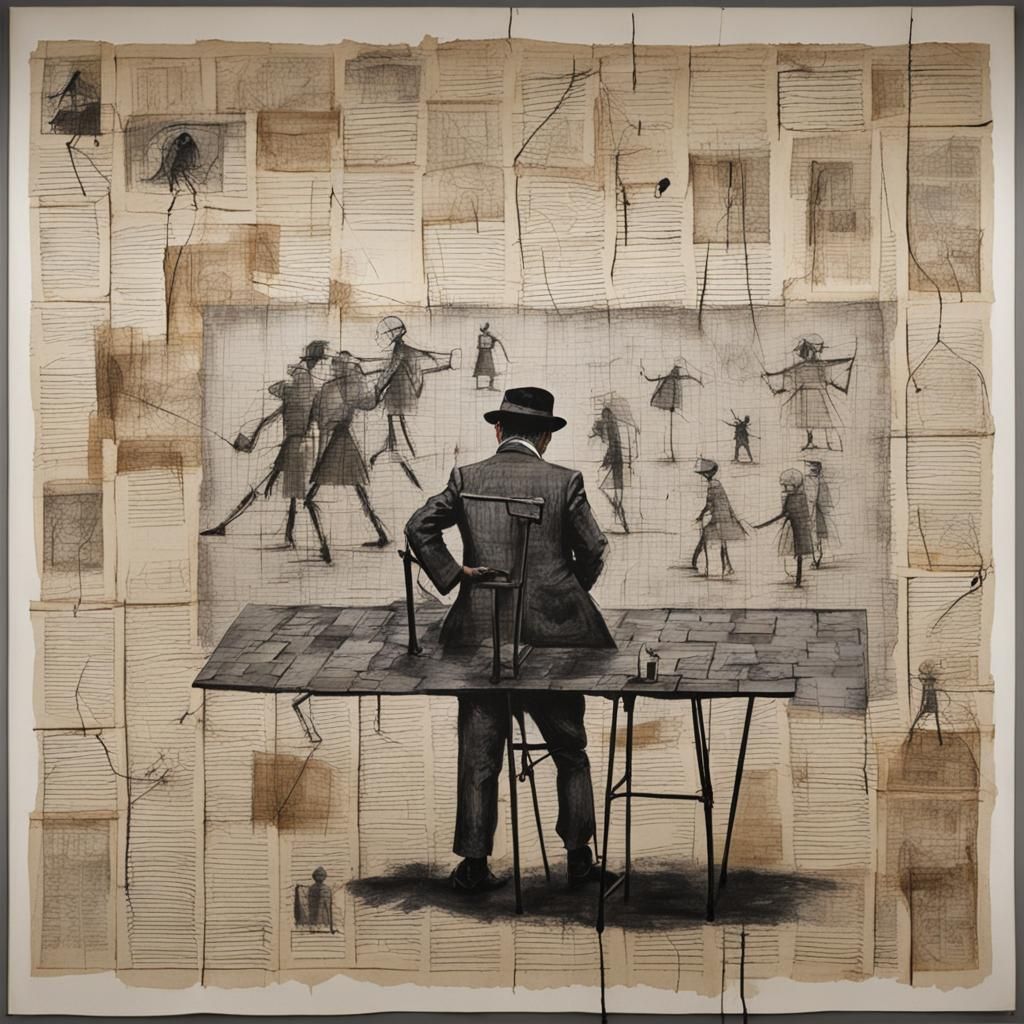 Expressive Charcoal Figures in Motion