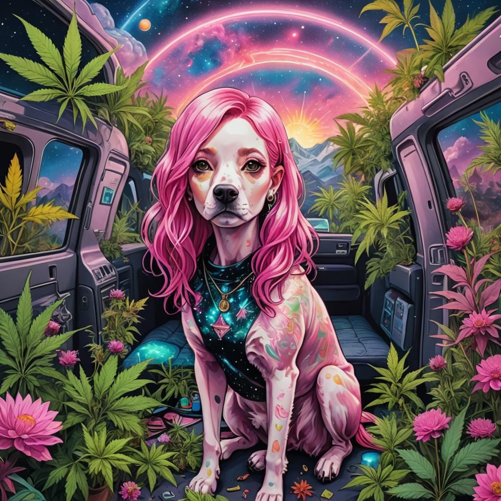 Beautiful Stoner Girl and Dog: Van Life