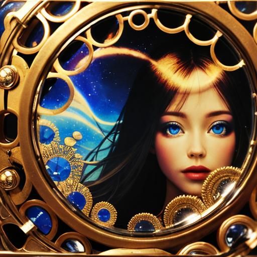 Spiral Galaxies in Murano Glass Shards: 3D Photorealistic Ar...