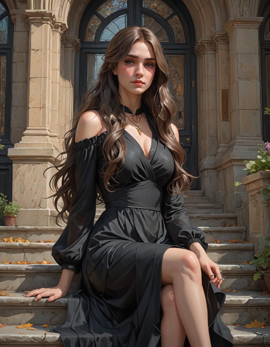 Harry Potter as Transgender Woman: Artgerm, Mucha Style