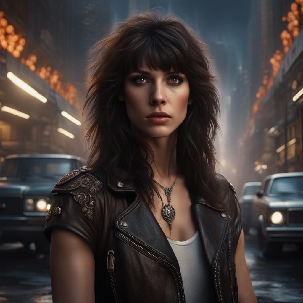 1980s Rock Girl Inspired by Bon Jovi Era