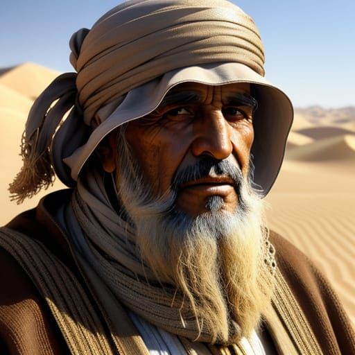 Proud Bedouin Elder in Desert, Film Realism
